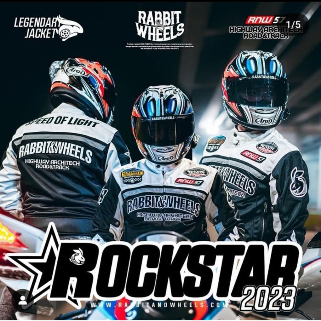 Rabbit And Wheels Rockstar Legendary Motorsport Jacket Hoodie Motor Riding Premium