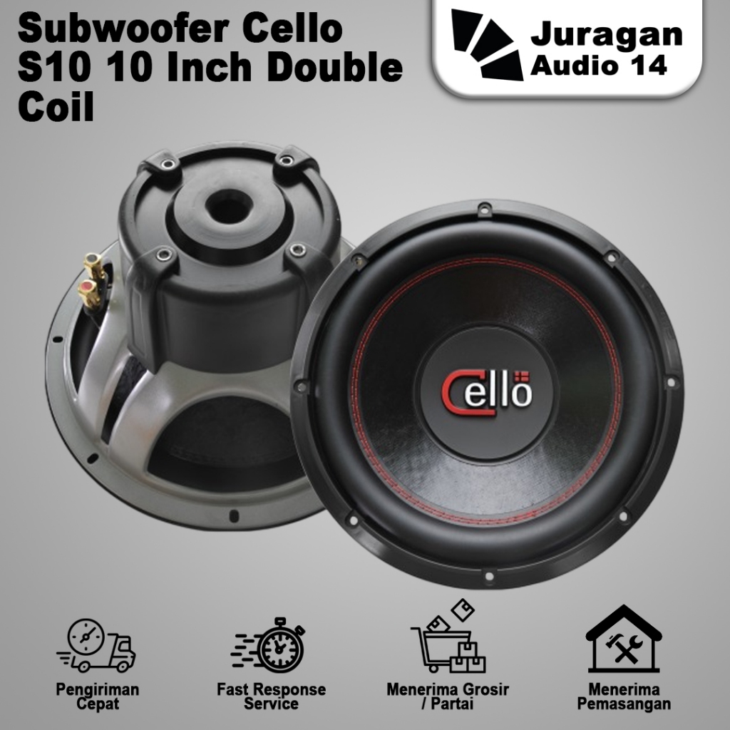 Subwoofer Cello S10 10 Inch Double Voice Coil Magnet