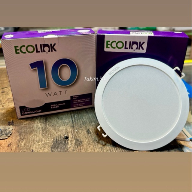 Lampu Downlight LED Ecolink 10 Watt (Cahaya Putih / Bulat)