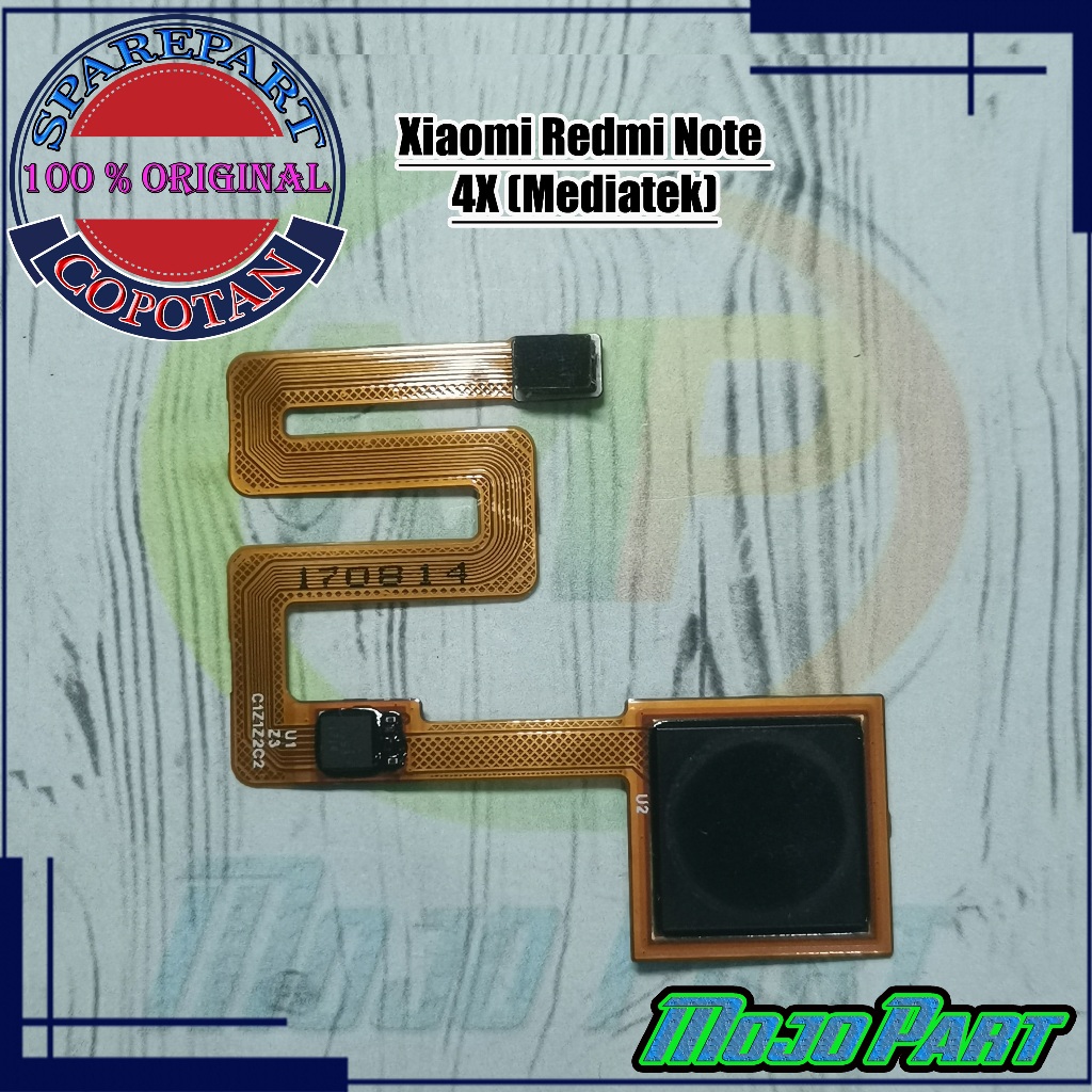 Xiaomi Redmi Note 4 / 4x Mediatek Fleksibel Fingerprint Sensor Sidik Jari Original Copotan