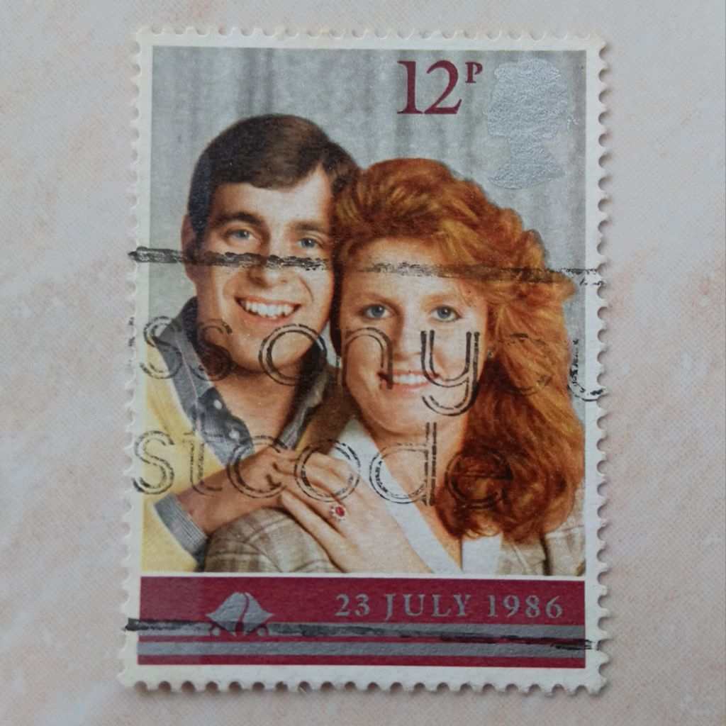 

Perangko Prangko Jadul Inggris UK Seri Royal Wedding Andrew Sarah 1986 - YN2651