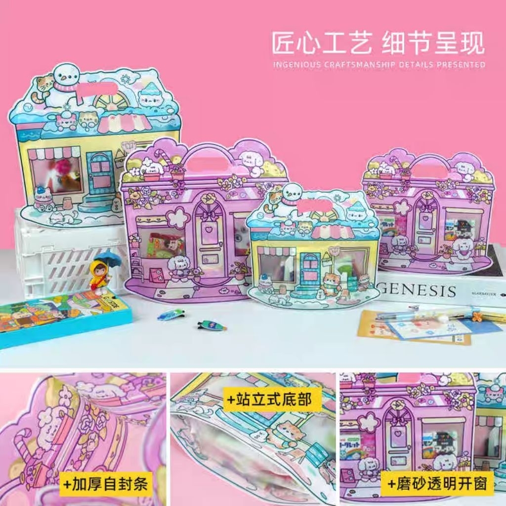 

Goodie Bag Ultah Anak/Goodie Bag Birthday 3D/Kantong ziplock/Kantong Souvenir Anak Lucu/ Goodie Bag Motif Rumah/Plastik Kemasan Snack Candy