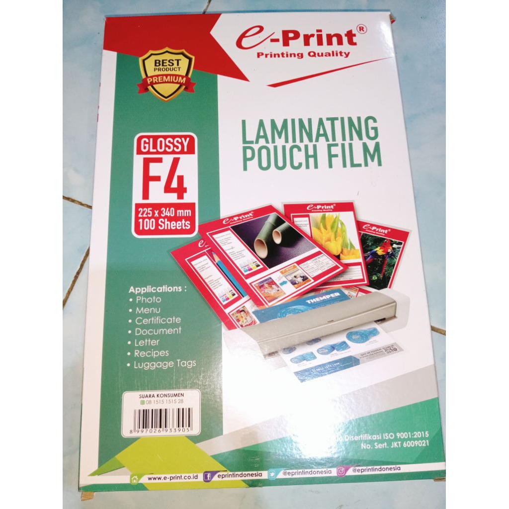 

plastik laminating F4