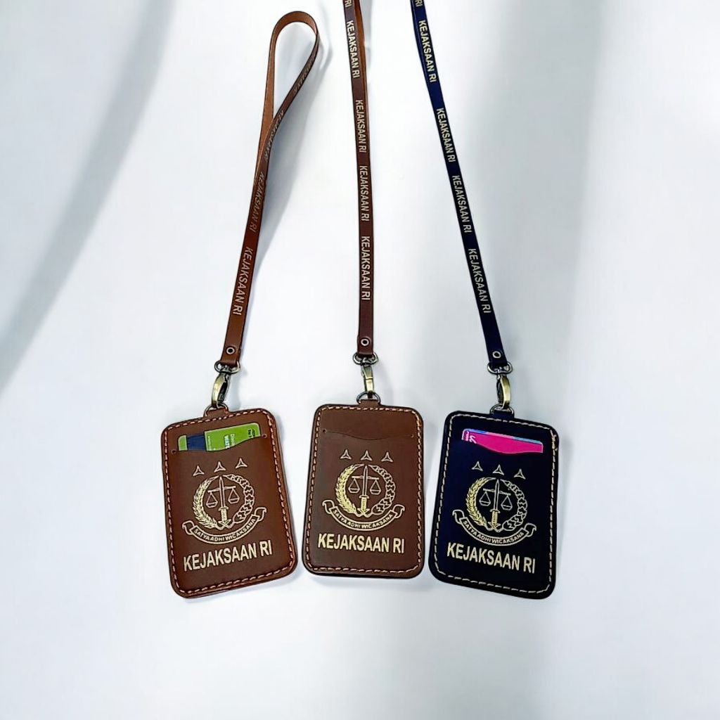 

ID CARD HOLDER NAME TAG KULIT KALUNG KEJAKSAAN RI