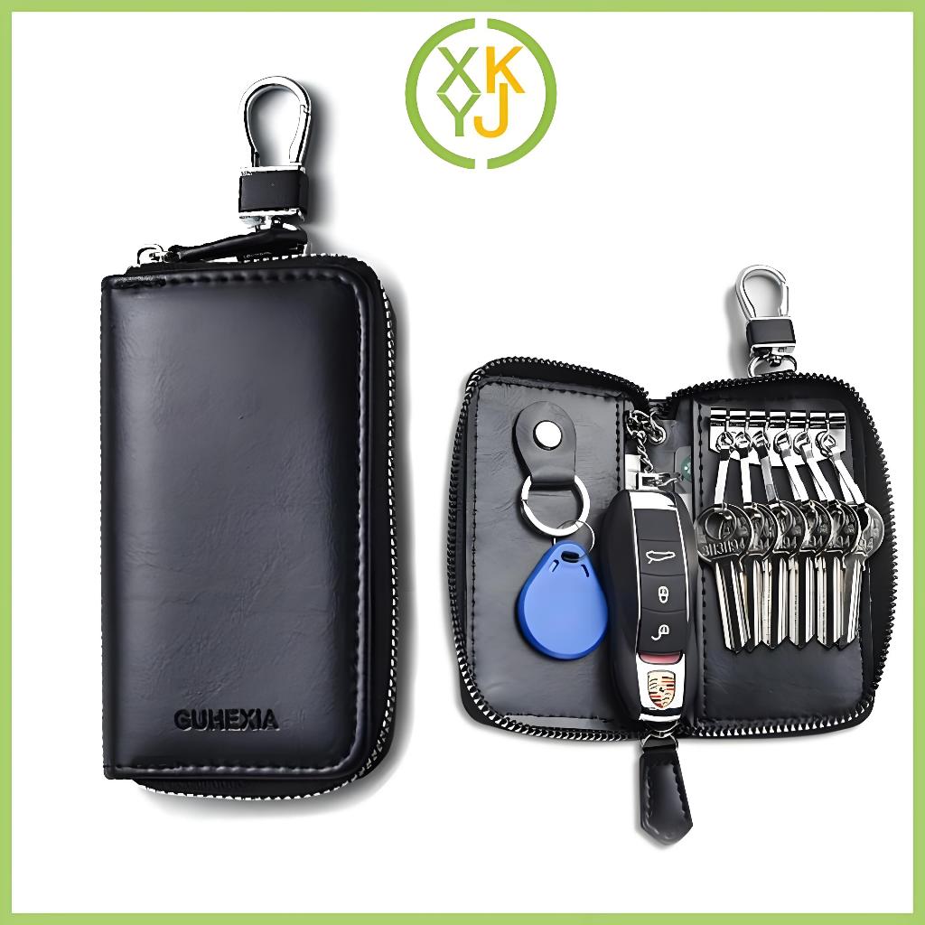 XYKJ Dompet Kunci Mobil Besar Tas Kunci Mobil Bisa Simpan STNK SIM Dompet STNK Kendaraan Key Wallet 