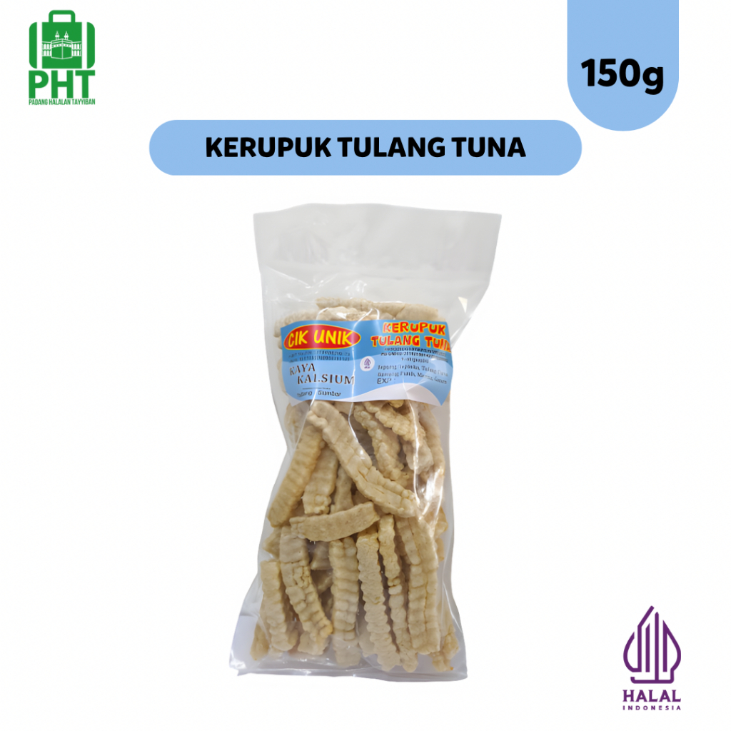 

Kerupuk Tulang Tuna Cik Unik | Cemilan Khas Padang 135g