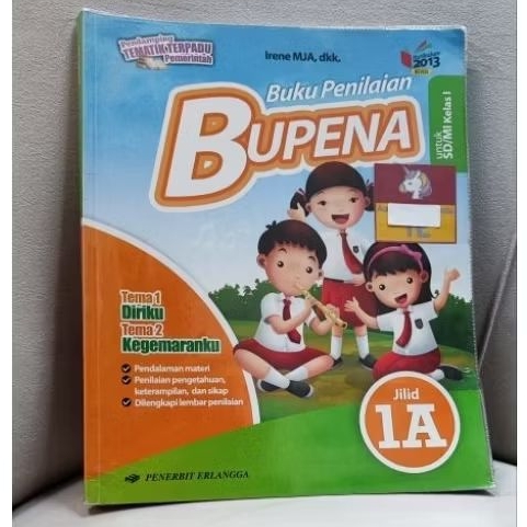 BUKU ORIGINAL(BEKAS) - BUPENA 1A  KURIKULUM 2013 REVISI SD/MI KELAS 1