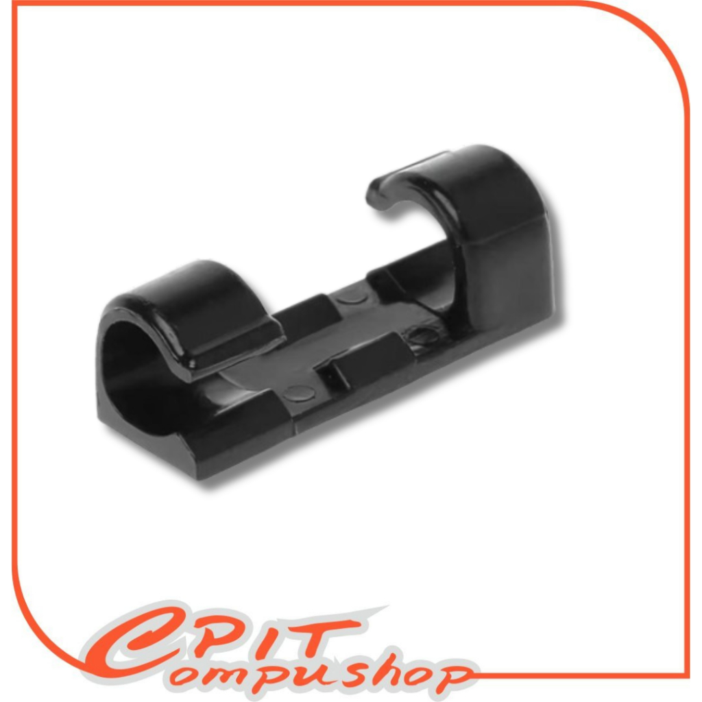 20PCS Clip Cable Oragnizer Klem Kabel Tempel Serbaguna Klip kabel Tanpa Paku AH110 - HITAM