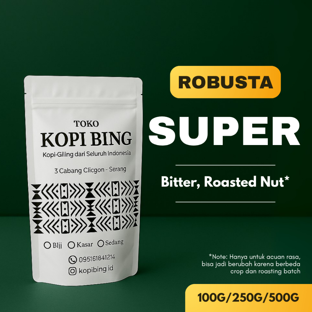 

Kopi Bing Kopi Robusta Super Garut 100gr 200gr 500gr