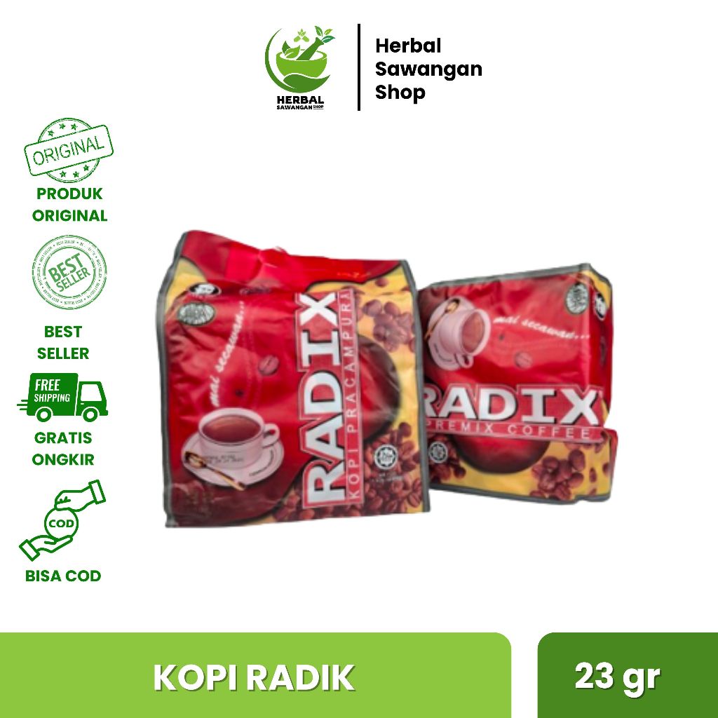 

Kopi Radix Premix Coffee Kopi Pracampuran Mai Secawan isi 32Sachet HPA Malaysia Original