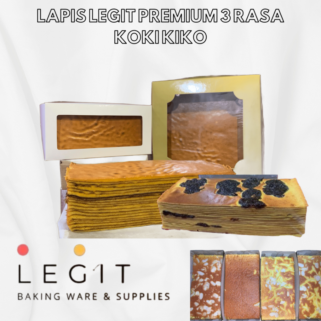 

(KUALITAS SUPER) kue Lapis Legit 20 x 10 cm dan 20 x 20 cm Super Lembut 100% Halal