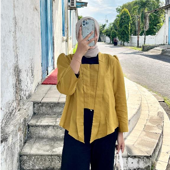 KEBAYA MODERN KUTU BARU / PAKAIAN BAJU ADAT TRADISIONAL / KEBAYA POLOS KUTU BARU