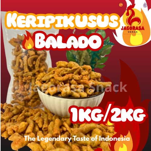 

Keripik Usus Balado 1 Kg / 2 Kg Renyah ala Snack Bar - Keripik Usus Ayam Asli Pedas - Ready Stok!!!