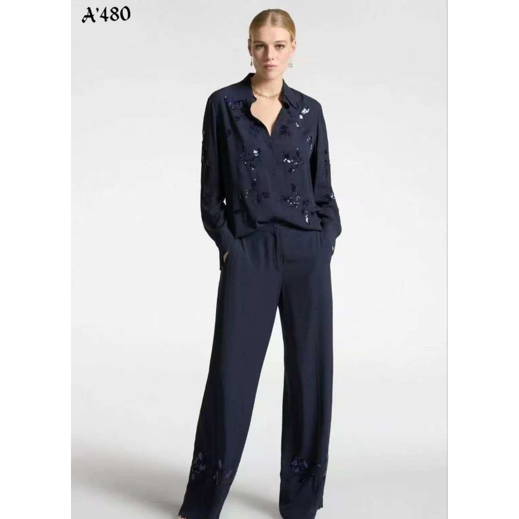 One set satin silk import setelan wanita mote