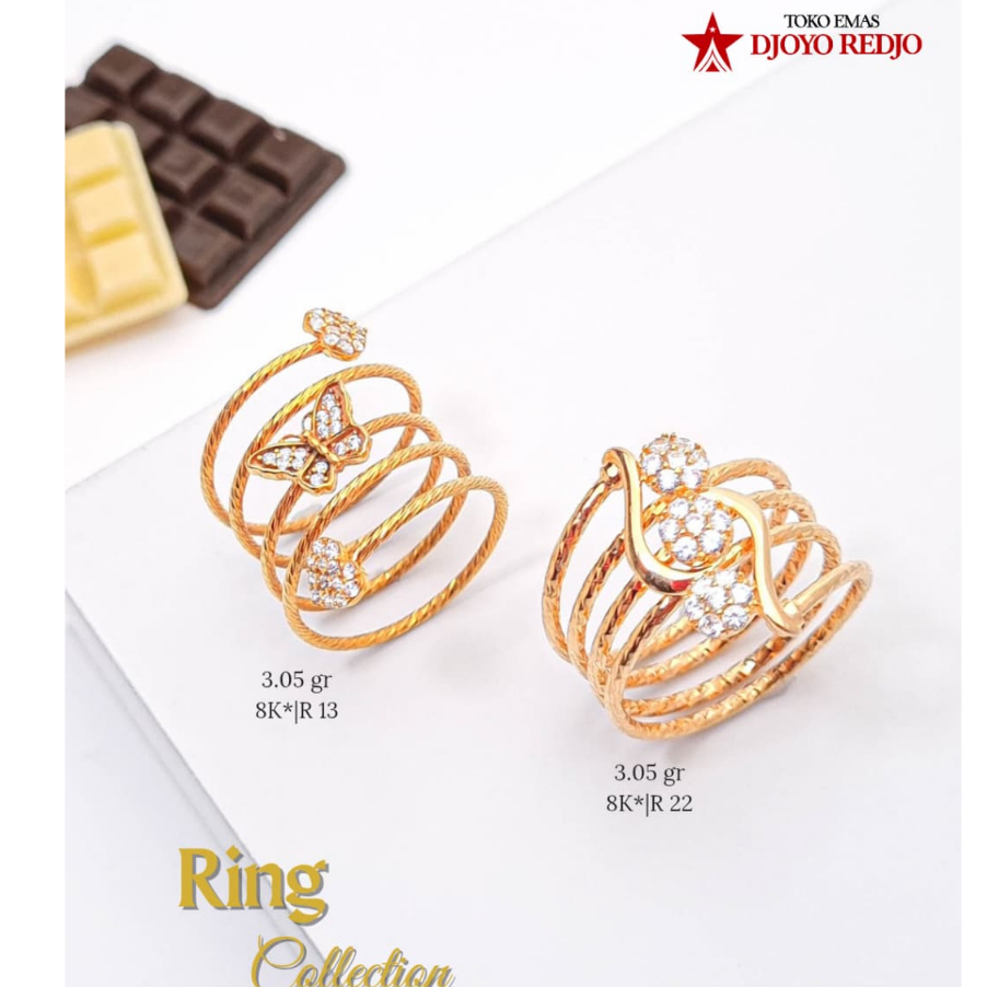 CINCIN SPIRAL/CINCIN LILIT/CINCIN WRAP/CINCIN KUPU /CINCIN FULL PERMATA KADAR 8K