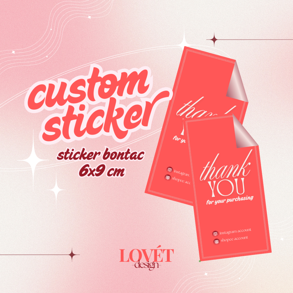 

CUSTOM STIKER 6 X 9 CM