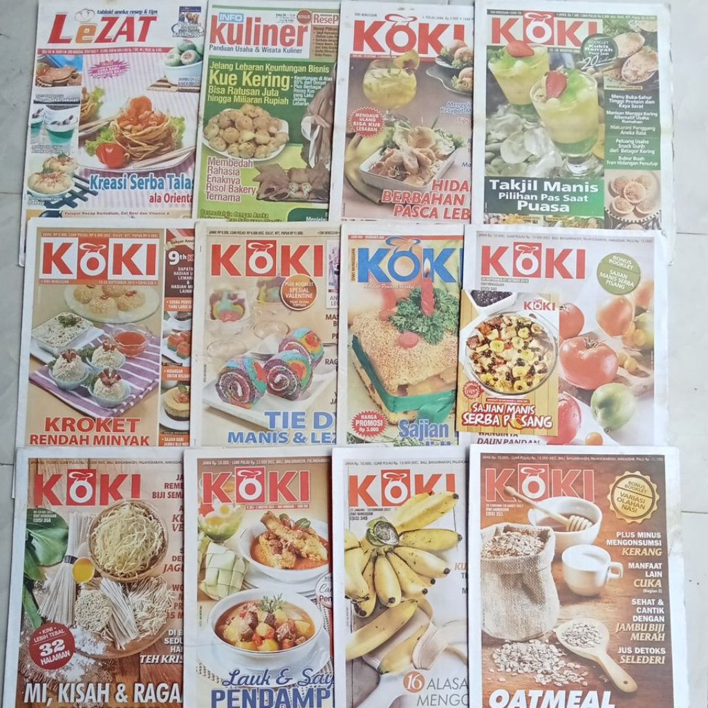 tabloid koki minimal 10 pcs - majalah koki saji lezat