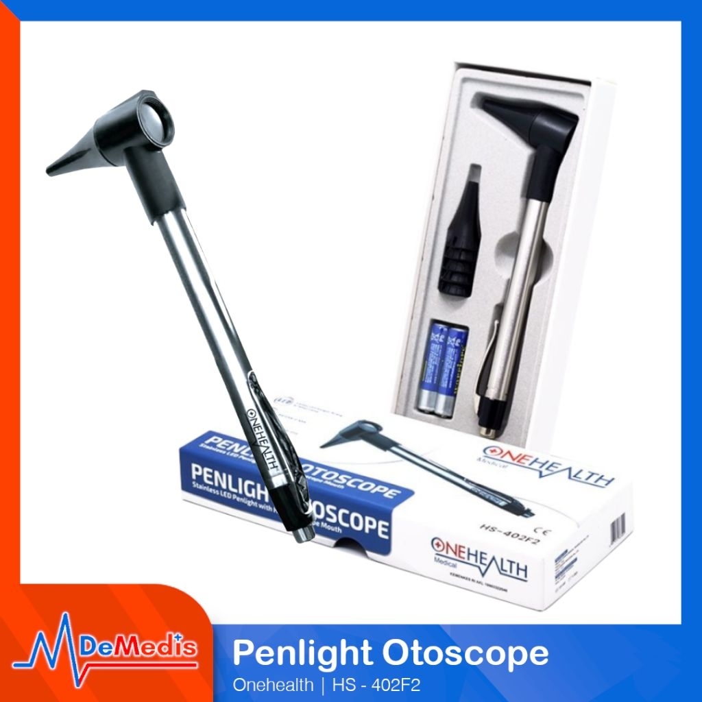 Penlight LED Otoscope ONEHEALTH Alat Periksa Telinga THT Pen Light Otoskop