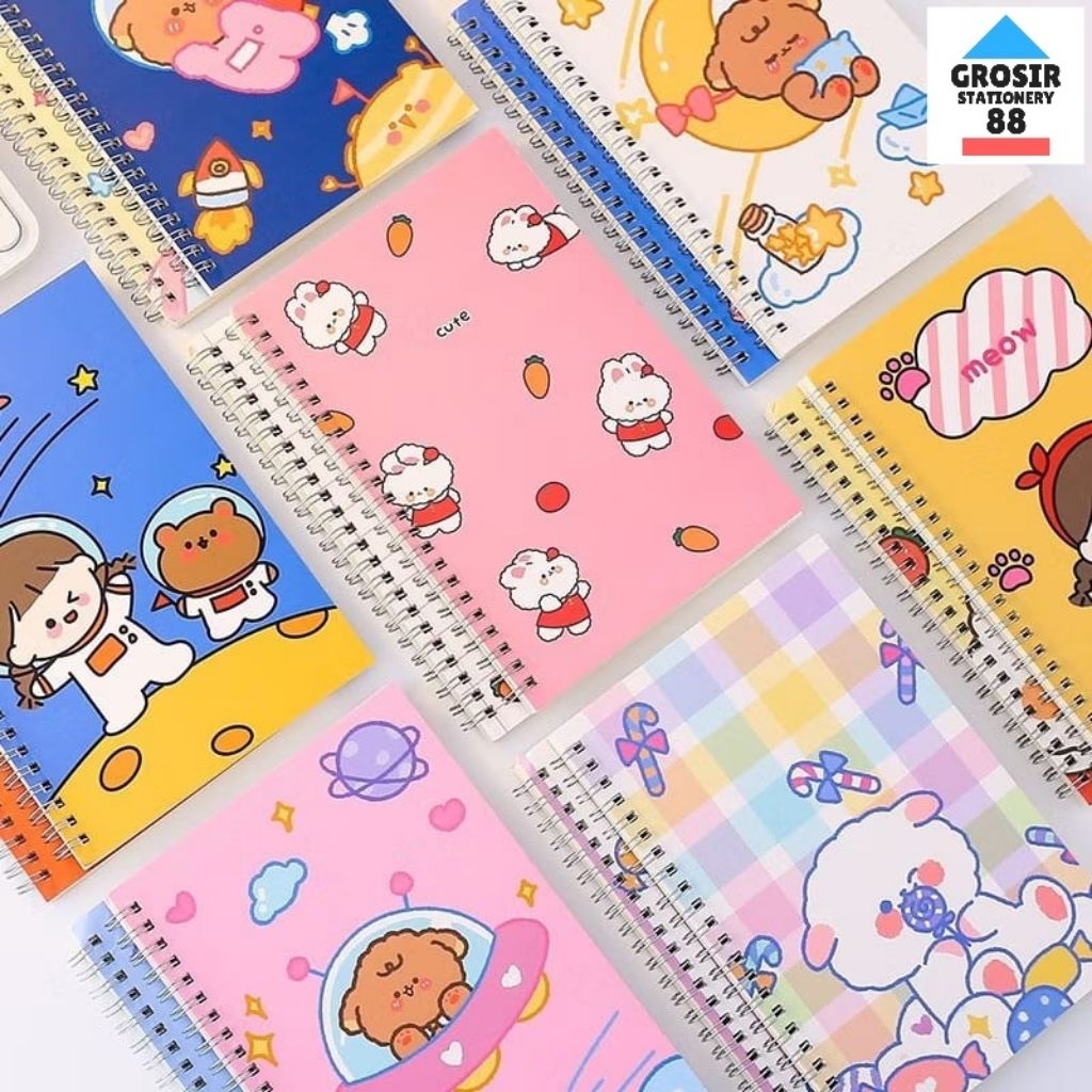 

Buku Spiral Notebook A5 LUCU (60 Lembar)