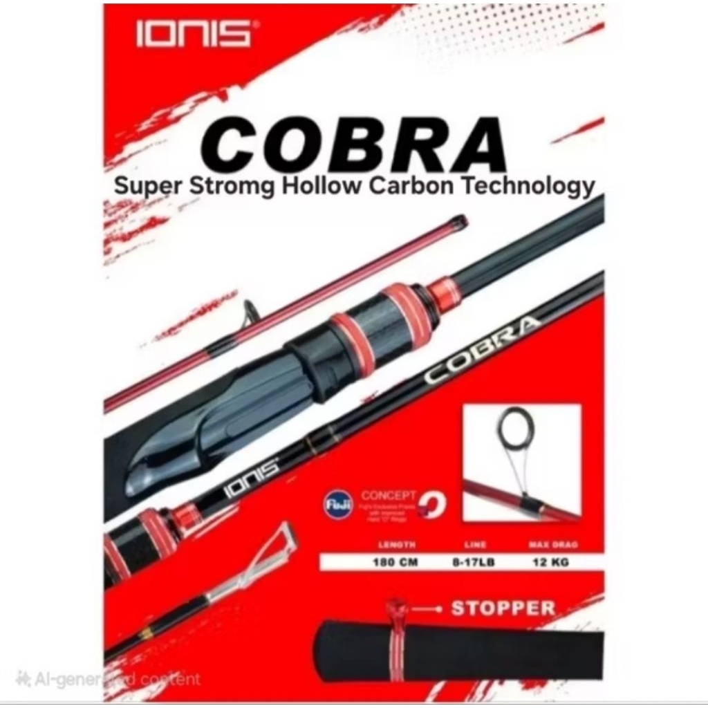 Joran Pancing Karbon Ionis Cobra/48 Blackhawk 180 cm 8-17 lbs RING FULL FUJI ORIGINAL
