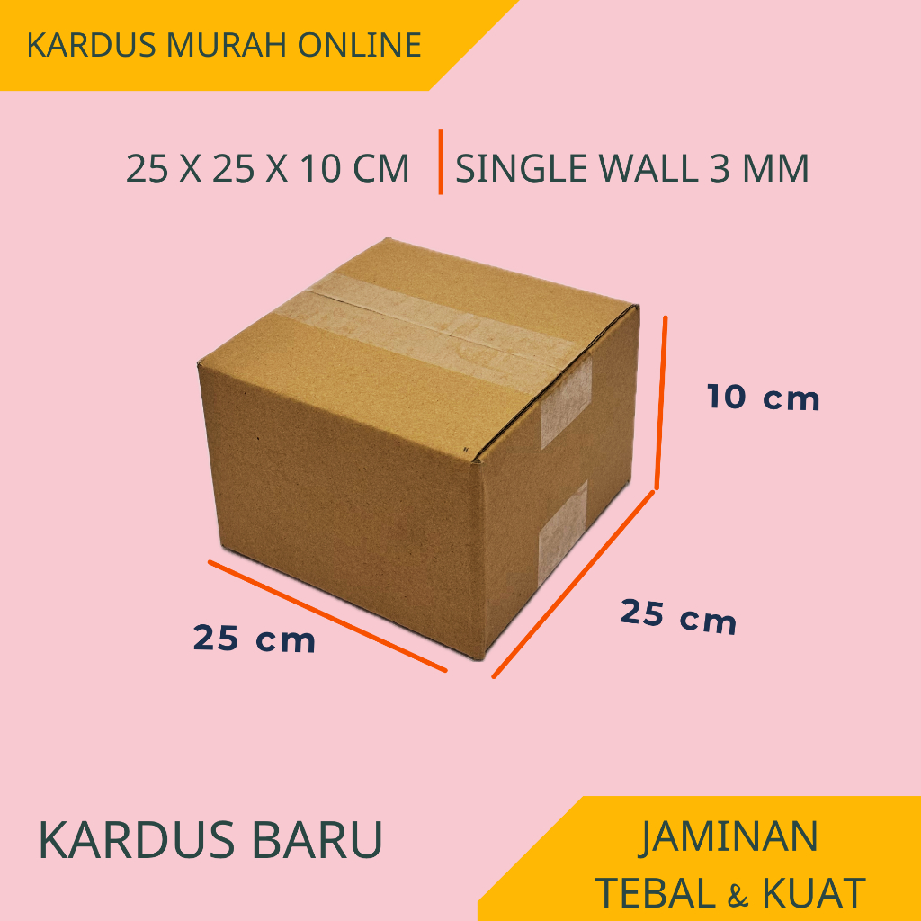 

BOX 25X25X10 CM MURAH KARDUS KARTON PACKAGING ONLINE