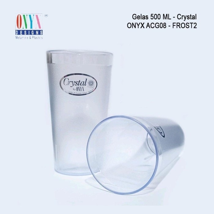 Onyx GLass 500 ml - Gelas Frosty Onyx 2 Assorted 9 - ACG08  - Gelas Minum Onyx