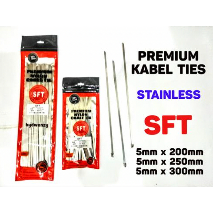 

SFT Cable Tie Stainless 20cm 25cm (Isi 50 Pcs) - Kabel Ties Tis 20 25 cm