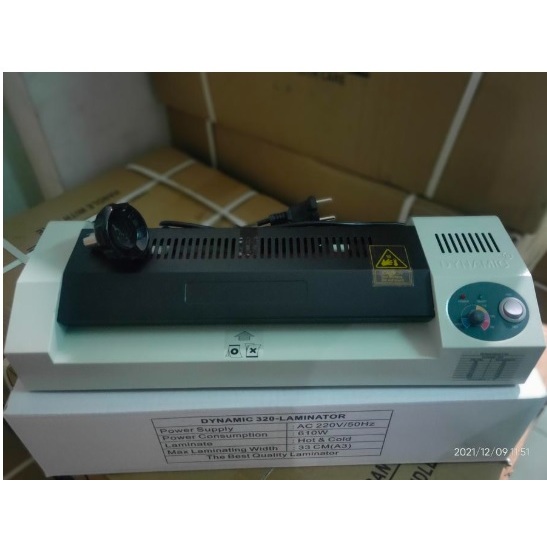 Dynamic 320 mesin laminating Dynamic A3 laminasi panas dan dingin