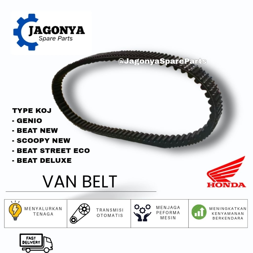 Van Belt / V Belt type KOJ GENIO, BEAT NEW, SCOOPY NEW, BEAT STREET ECO, BEAT DELUXE HONDA