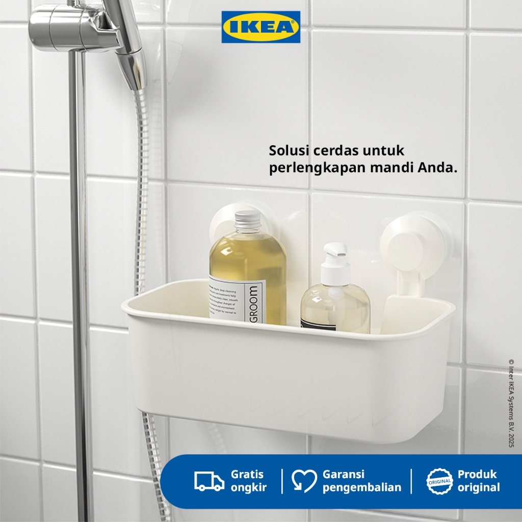 IKEA TISKEN Rak Dinding Sabun Tempel Dengan Plastik Hisap