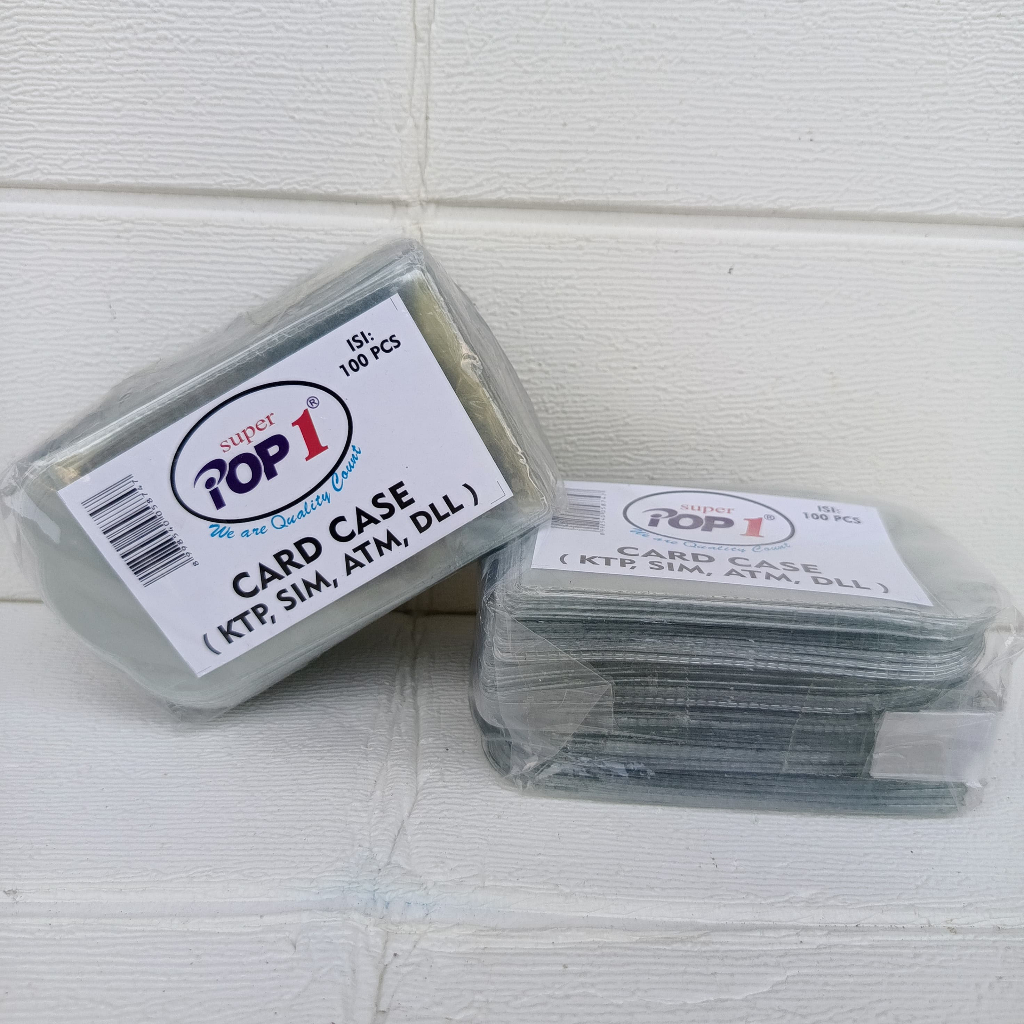

(1 Pack=100 pcs) Plastik ATM / SIM / KTP / Kartu Nama / e-toll Cover Tebal pelindung
