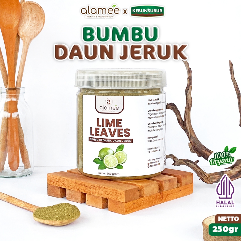 

ALAMEE Bubuk Daun Jeruk Bumbu Instan Lime Powder Dapur Organik Murni Asli Seasoning
