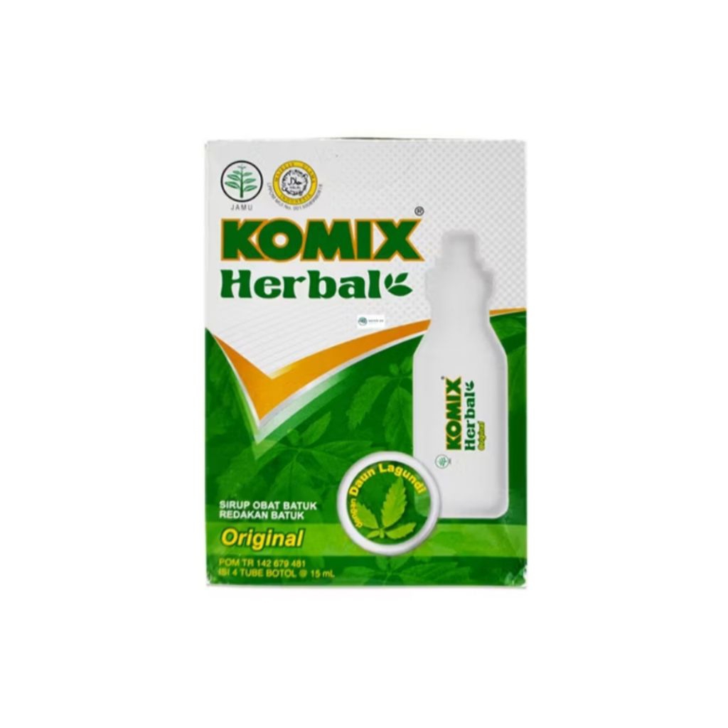 Komix Herbal original sirup tube 4 botol .15ML