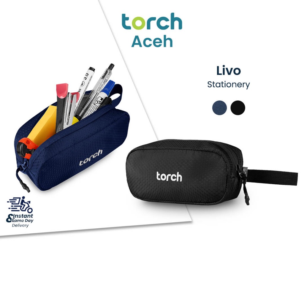 

TORCH Livo Pouch Alat Tulis Perlengkapan Sekolah Kerja Tempat Kosmetik Muat Banyak Anti Noda