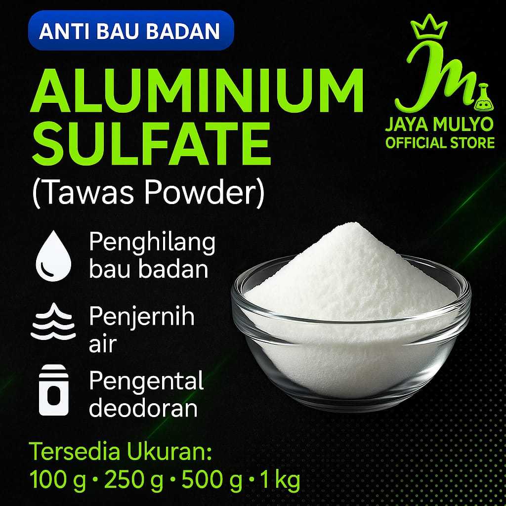 Tawas Powder 1kg / Aluminium Sulfate / Alumunium Sulfat /  Tawas Bubuk / Al²O³ >17%