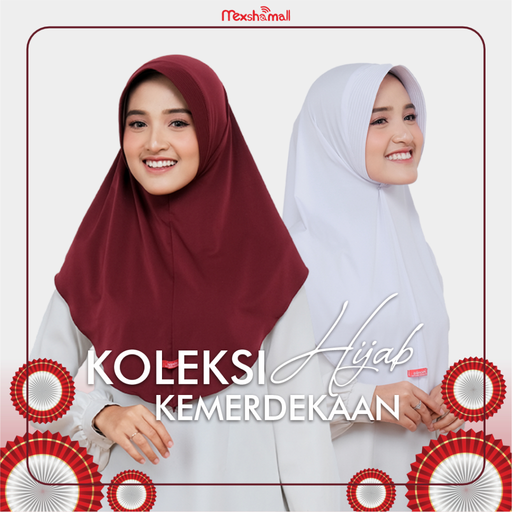 Shamira - Hijab Instan Merah Putih Agustusan – Jilbab Jersey Premium Edisi Kemerdekaan by Shamira