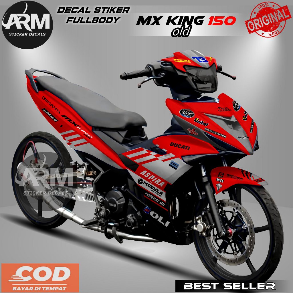 ARM Stiker Decal Fullbody MX King 150 Old Variasi Aspira Ducati