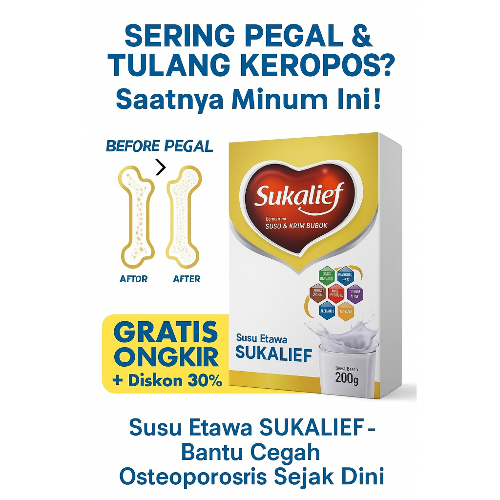 

SUSU KAMBING SUKALIEF – Susu Asam Urat, Rematik & Tulang Keropos