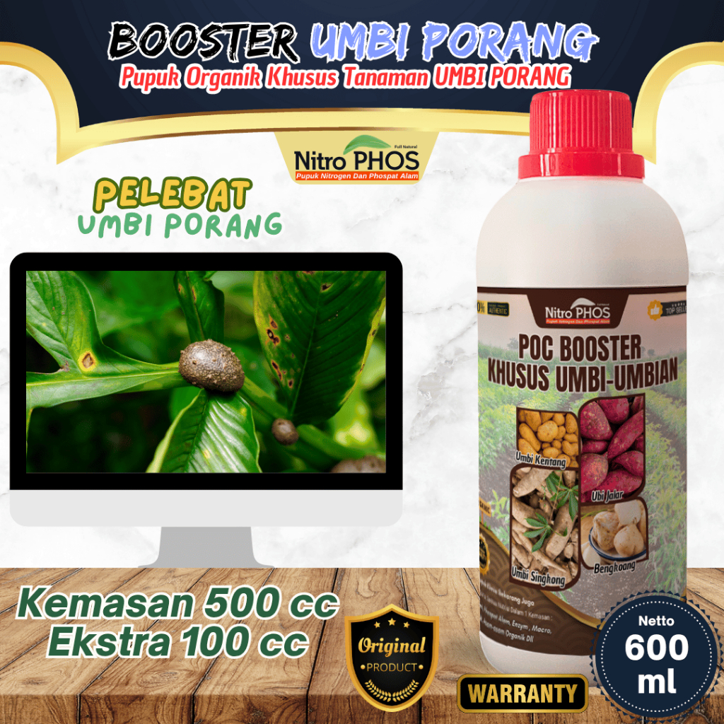 Jual Pupuk Organik  UMBI PORANG 1 Liter, Poc | Booster UMBI PORANG Pelebat Buah Maksimal | Menambah 