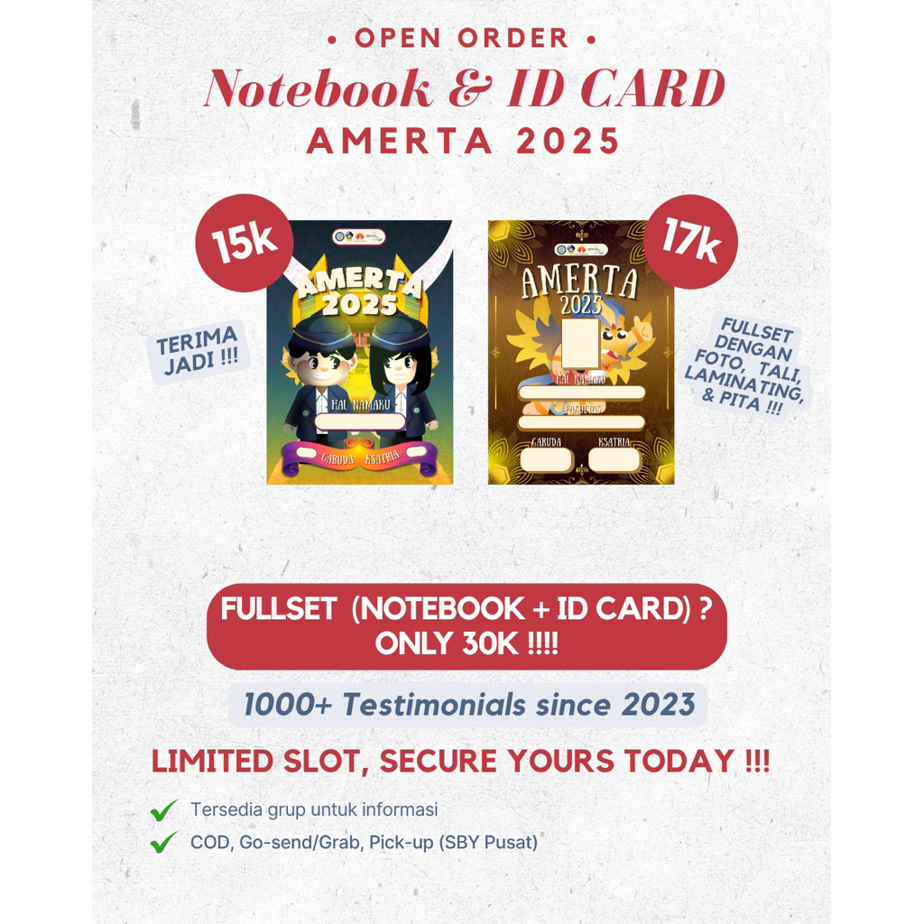 

NOTEBOOK DAN IS CARD AMERTA UNAIR 2025 READY