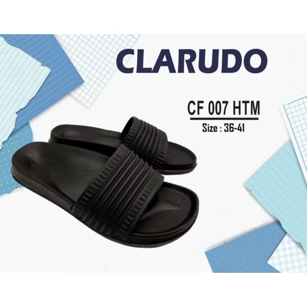 Sandal Selop Wanita Hitam Clarudo/Sandal Selop Wanita Kekinian/Sandal Selop Wanita Perempuan