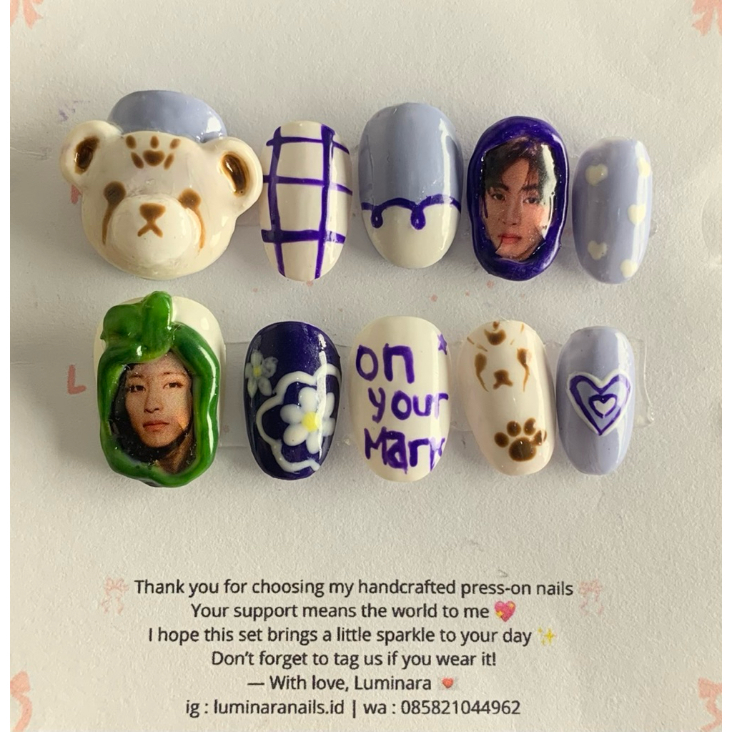 Press On Nails NCT Dream Kuku Palsu NCT Kpop Mark