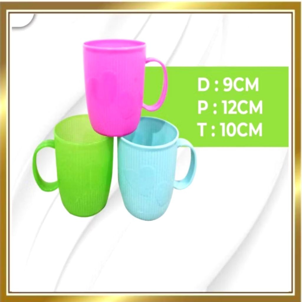 Set 12 Gelas Plastik Warna-warni SSCM002 | Gelas Minum Anak Pesta Piknik
