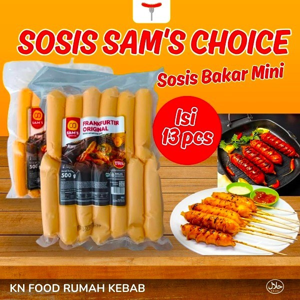 

Sosis bakar Mini 9 cm isi 13pcs Sosis Bakar Sams Choice sosis frankfurter isi 13 500grm