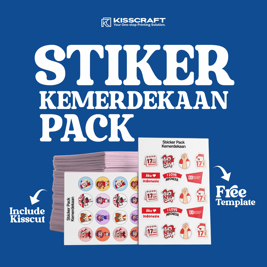 

Kisscraft - Stiker Pipi Bendera Merah Putih - Stiker Chromo - Kiss Cut
