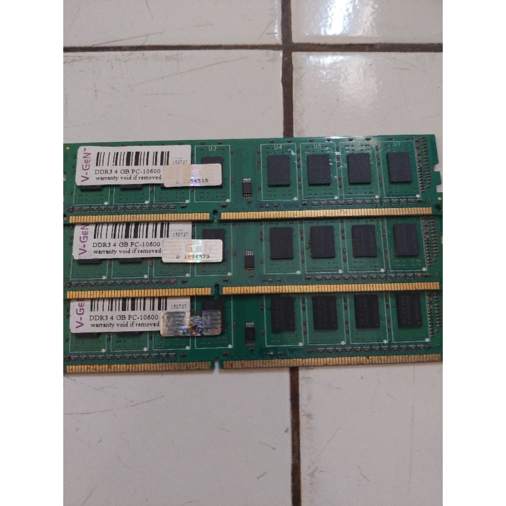 memori ram vgen ddr3 4gb pc - 10600