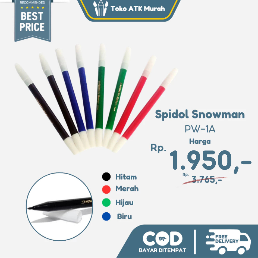 

Spidol Warna Snowman Kecil PW-1A