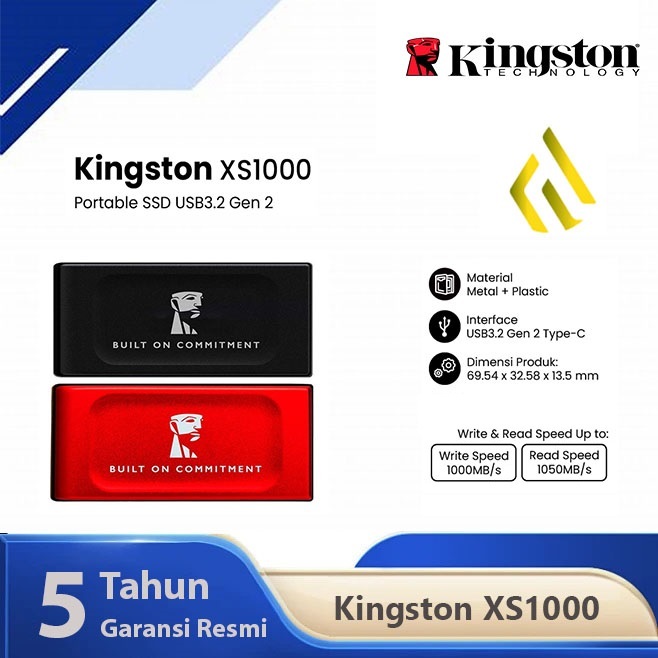 SSD Kingston XS1000 2TB - Portable Eksternal External SSD