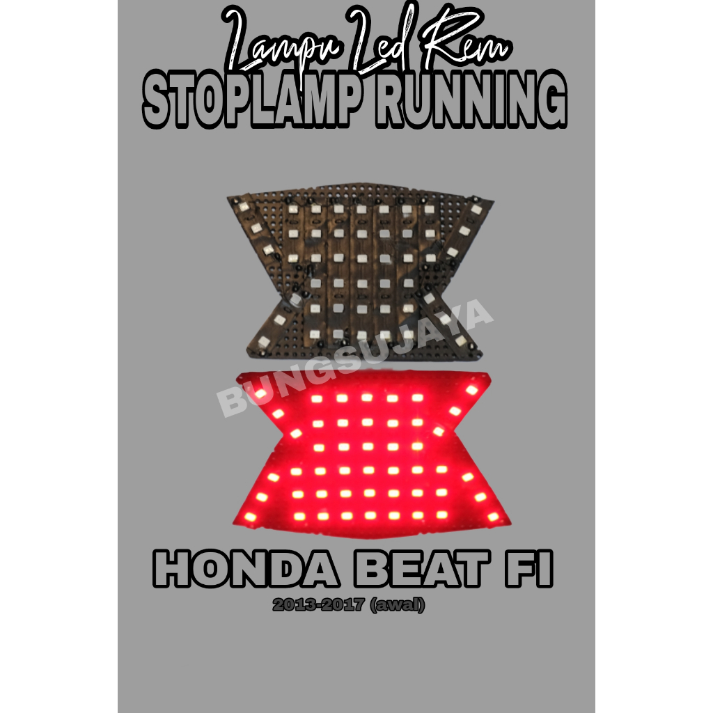 STOPLAMP RUNNING LED HONDA BEAT FI LAMPU REM BELAKANG RUNNING LED PNP HONDA BEAT FI 2013-2017