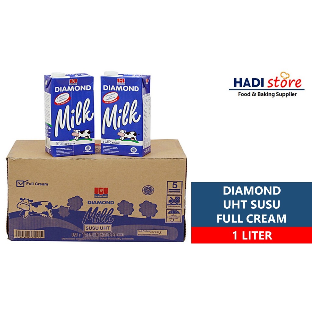 

SUSU DIAMOND UHT 1 LITER FULL CREAM KARTON DUS - ISI 12 PCS